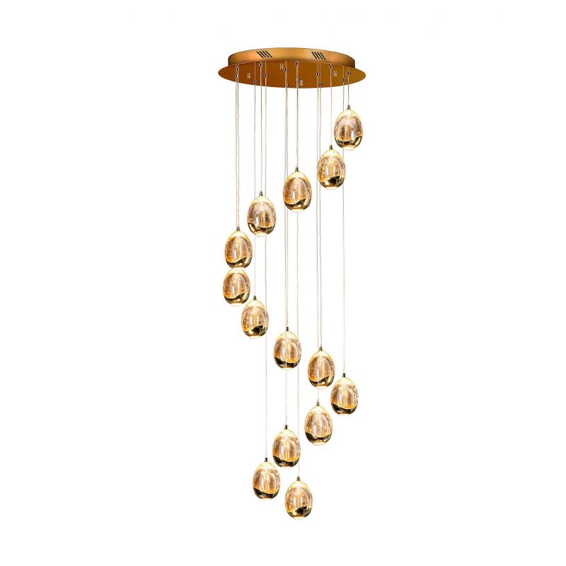 Lámpara Diámetro 50 Rocio 14 Led Oro de Schuller Lámpara Diámetro 50 Rocio 14 Led Oro de Schuller