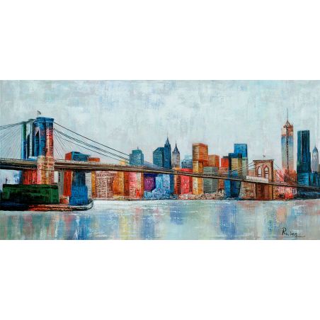 Cuadro Brooklyn Y Manhattan Color