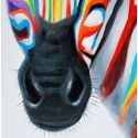 Detalles Cuadro Cebra De Frente Multicolor de Dissery Detalles Cuadro Cebra De Frente Multicolor de Dissery