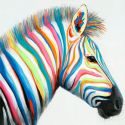 Cuadro Cebra De Perfil Multicolor de Dissery Cuadro Cebra De Perfil Multicolor de Dissery