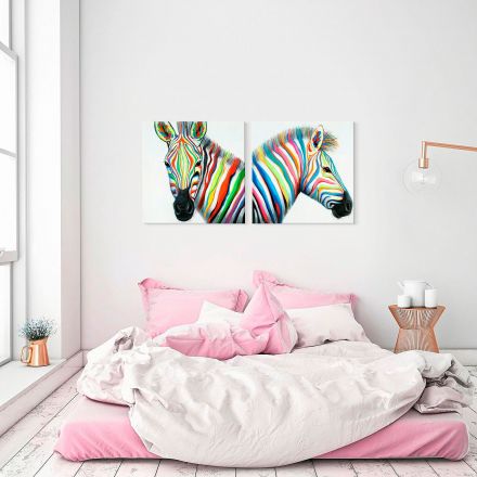 Cebra De Perfil Multicolor de Dissery en ambiente